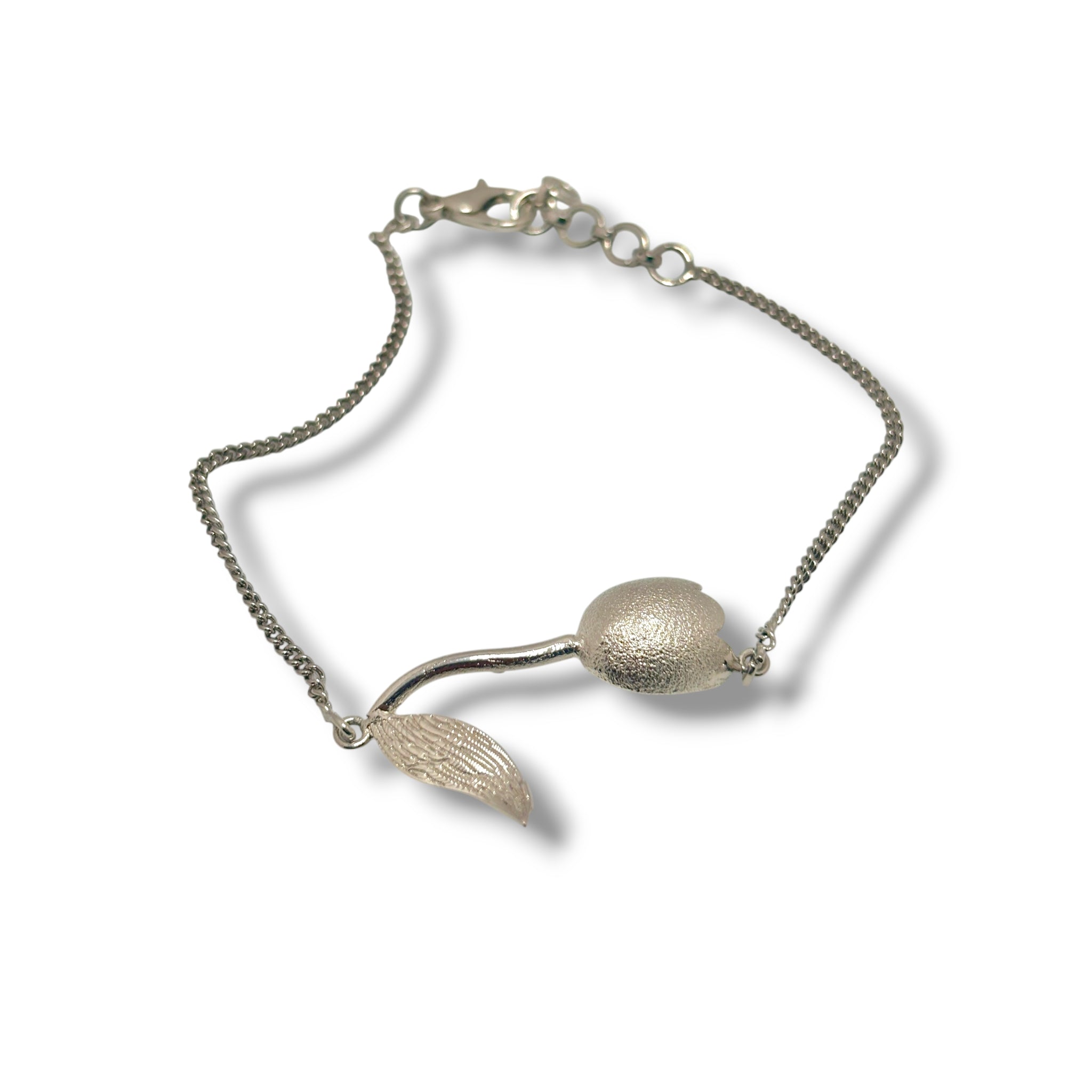 "Moonlight Bloom Bracelet – Sterling Silver Floral Bracelet by SU Jewelry"

