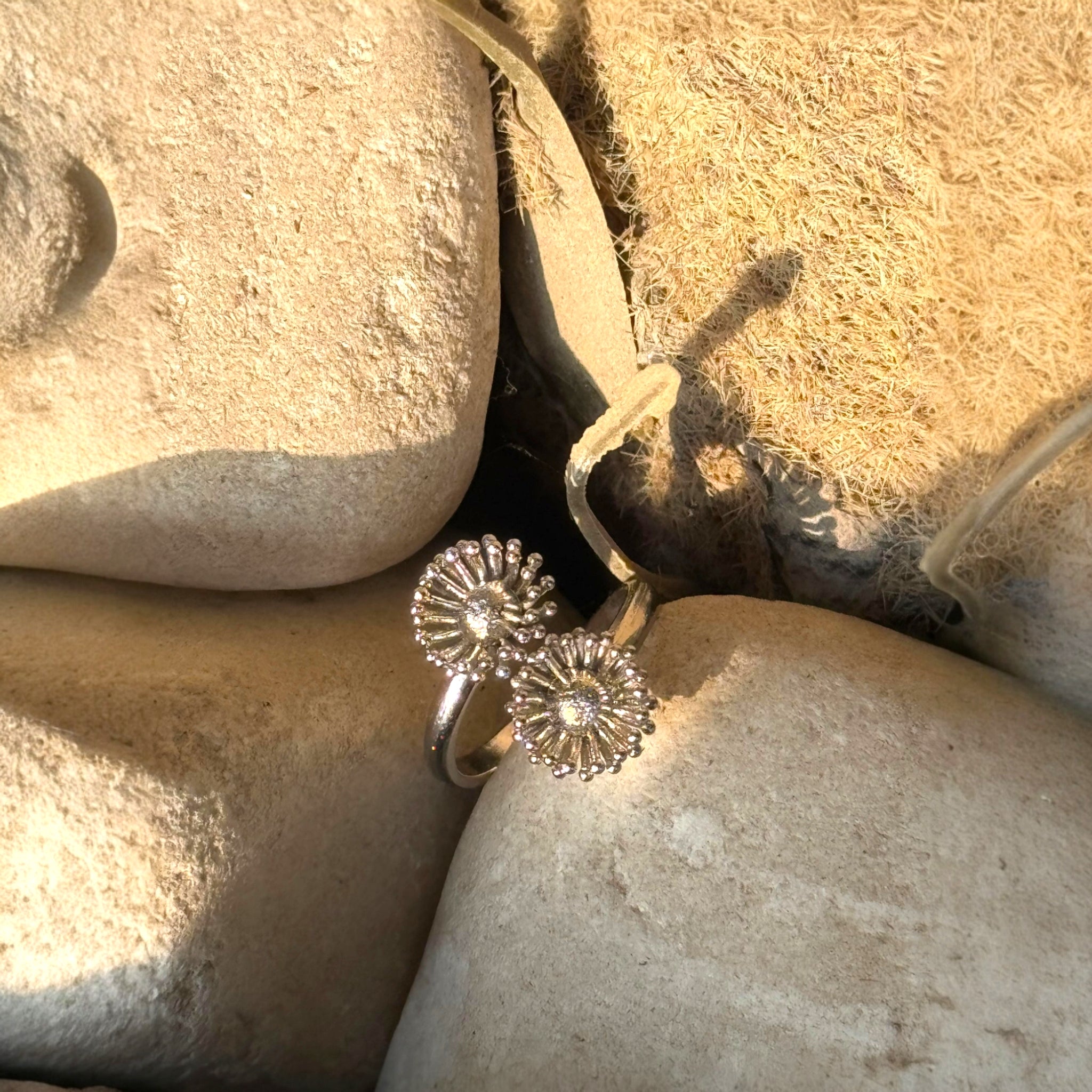 Close-up of Cosmo Ring with Lilly of the Valley Motif by SU Jewelry

