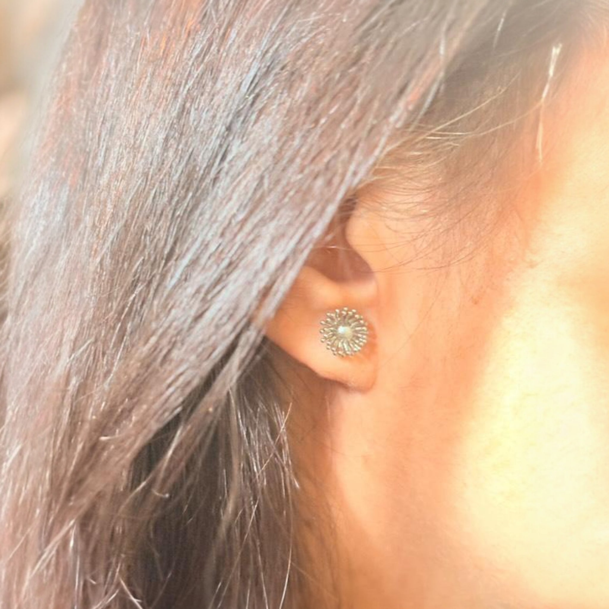 Lily of the Valley Cosmo Studs in Sterling Silver – SU Jewelry Product Image

