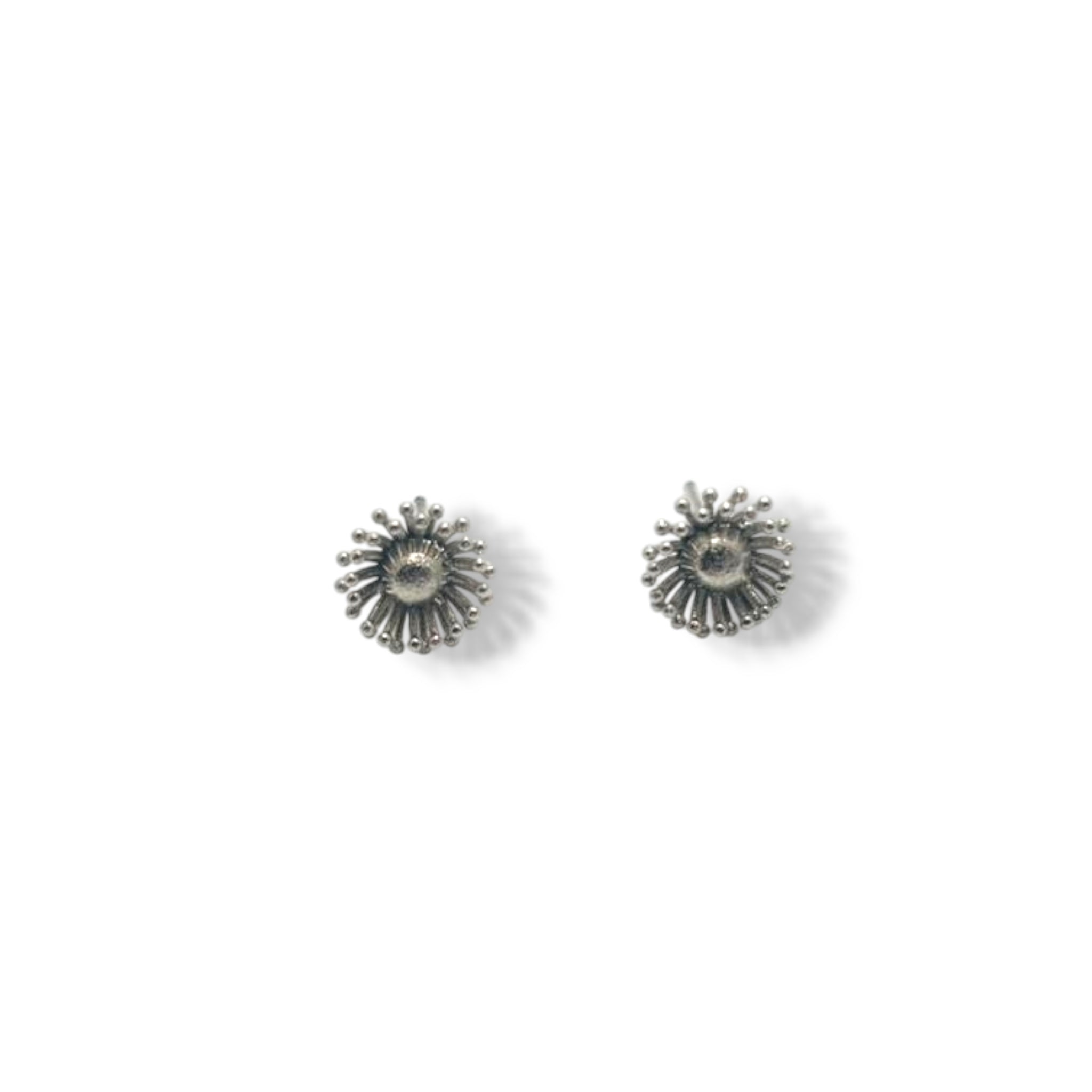 Cosmo Studs – Sterling Silver Floral Stud Earrings by SU Jewelry

