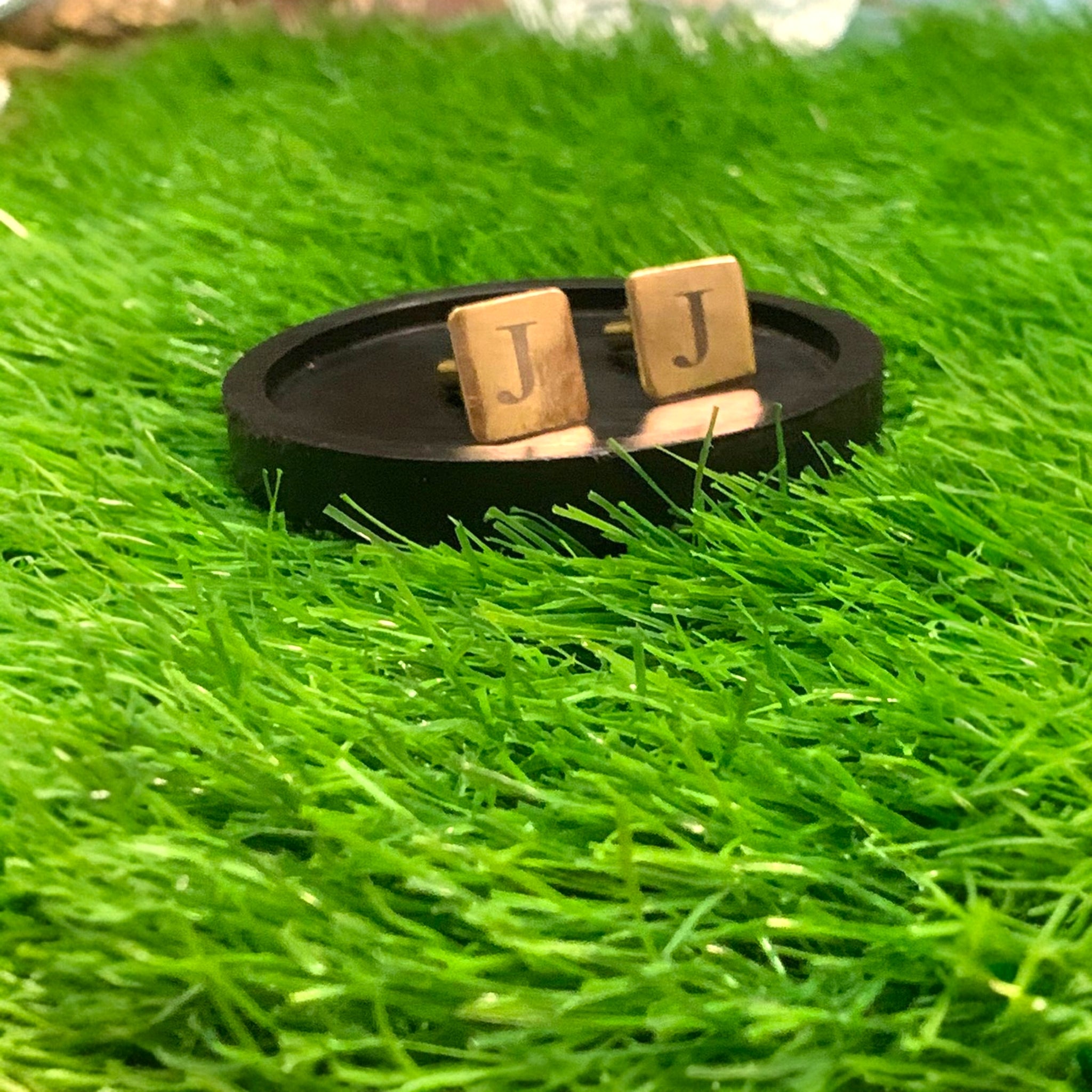 Eterna Monogram Cufflinks with Custom Engraving Option

