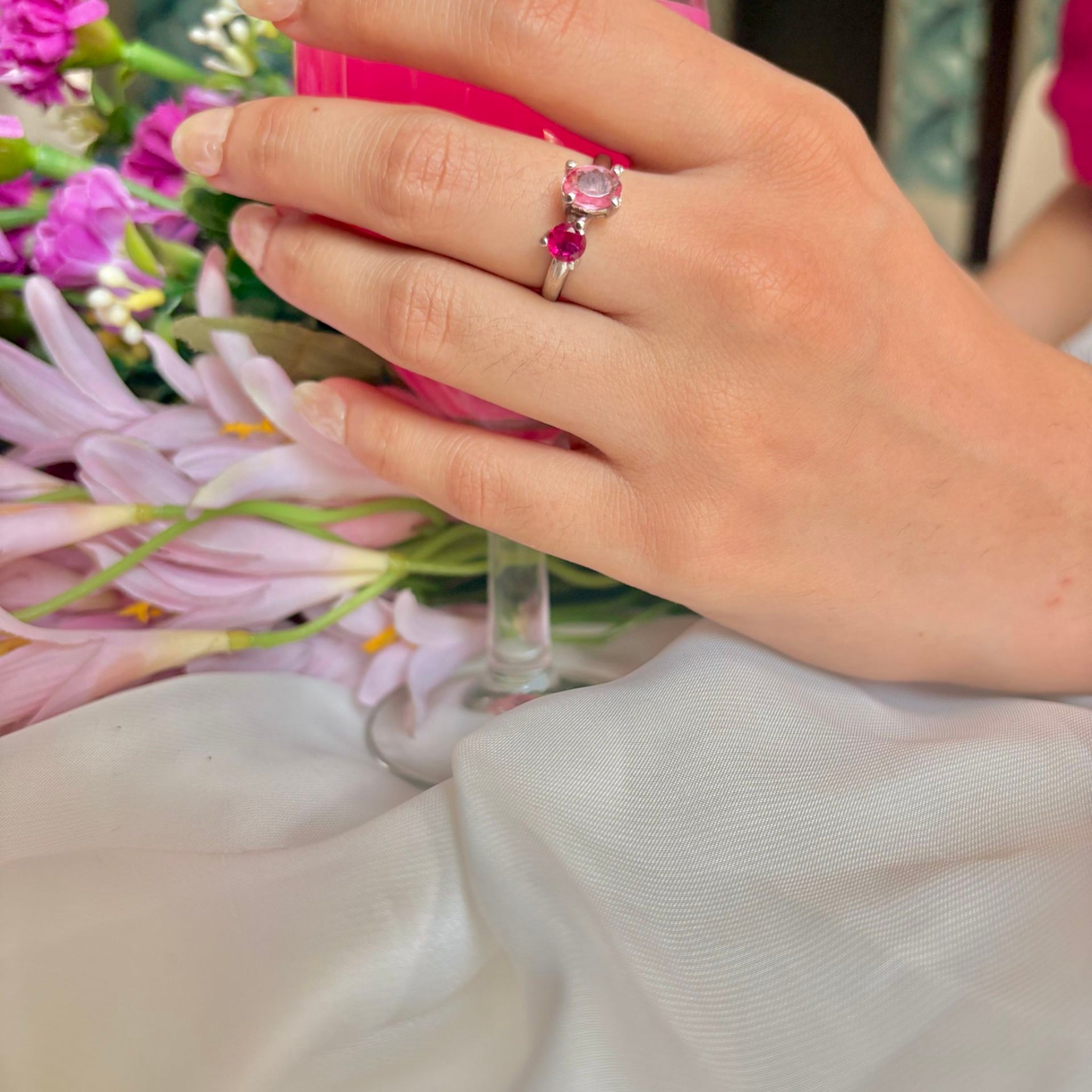 Berry Blush Ring – Toi et Moi Birthstone Ring