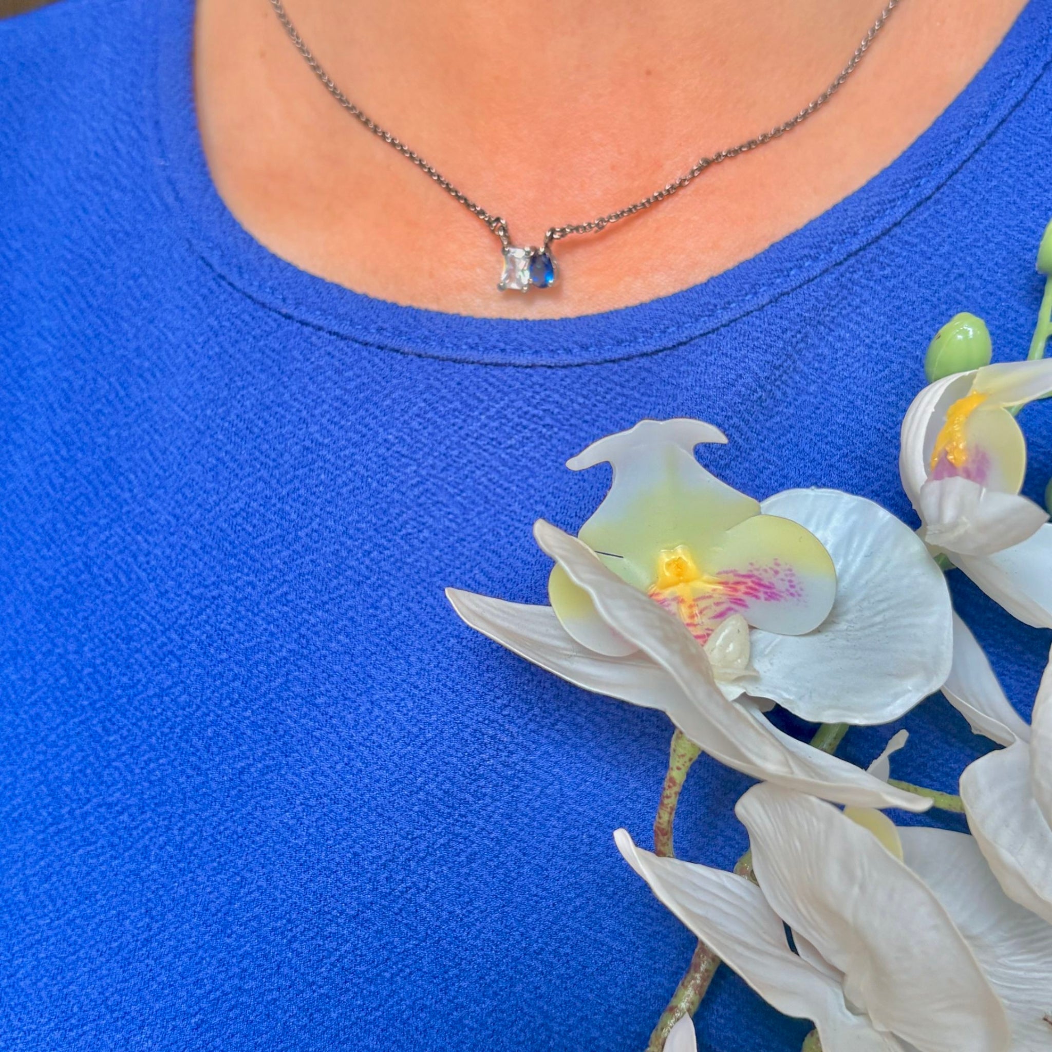 "Toi et Moi Blue Fizz Pendant from SU Jewelry Bonded Cut Collection"

