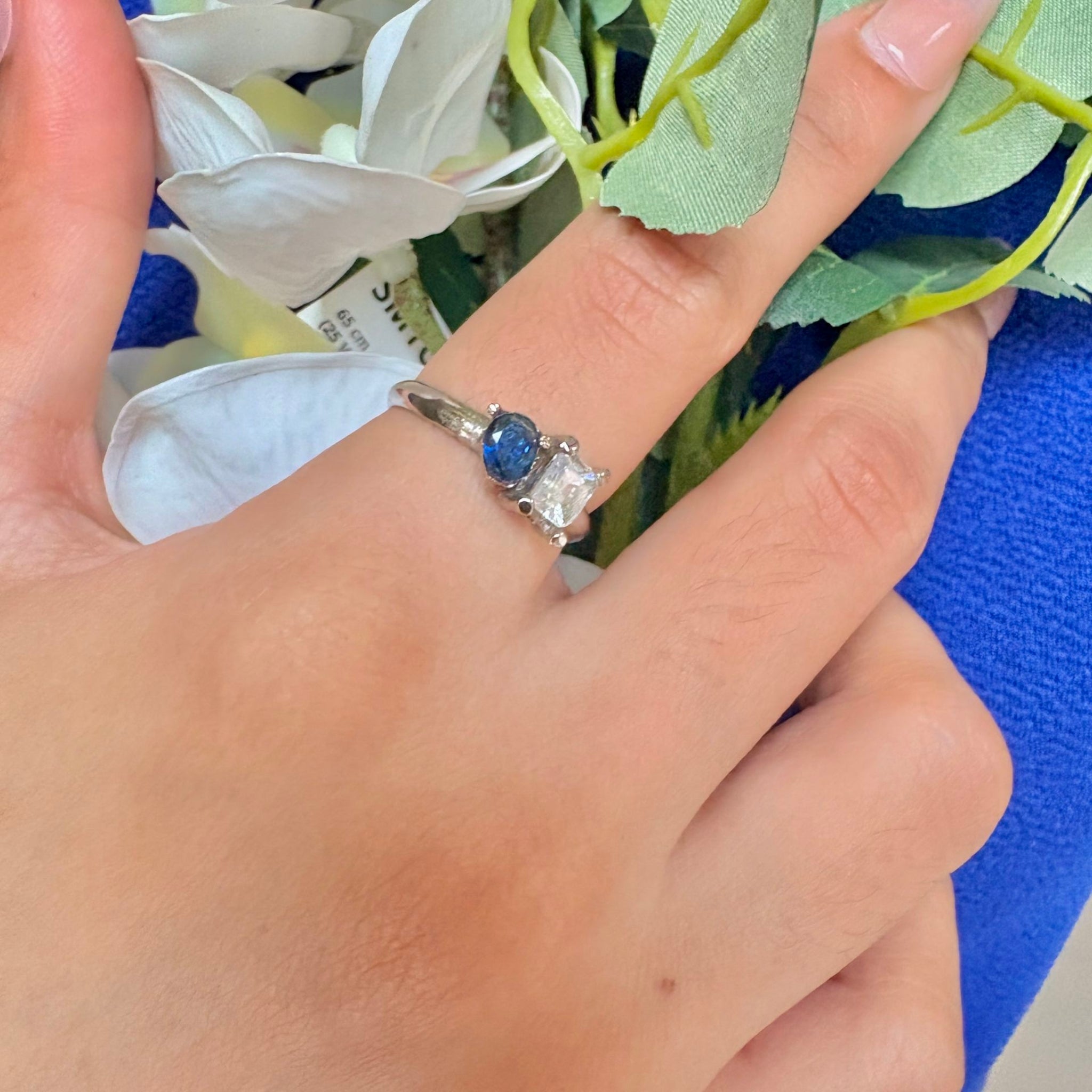 Blue Fizz Ring – Toi et Moi Birthstone-Inspired Ring | The Bonded Cut Collection